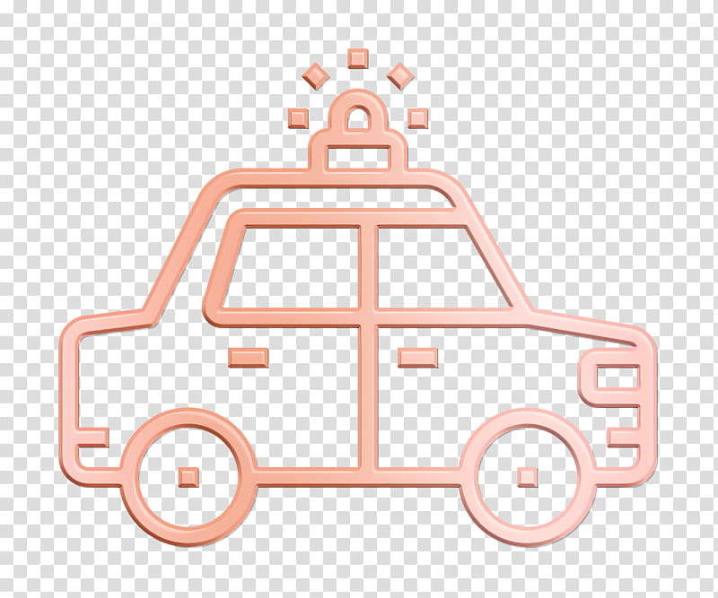 Patrol icon Police car icon Car icon, Pink, Vehicle, Line, Sticker, Emergency Vehicle transparent background PNG clipart