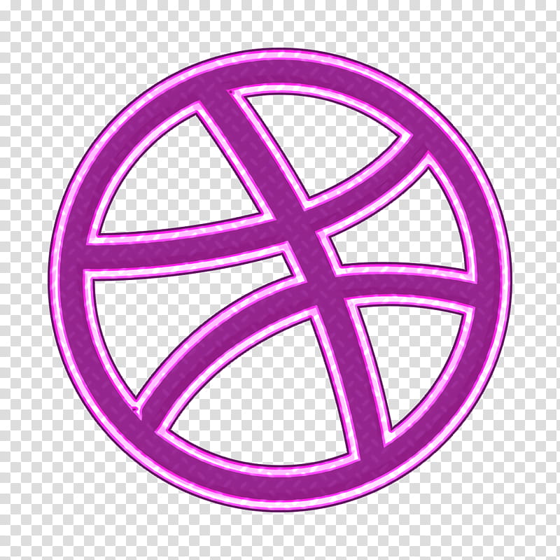 designer icon dribbble icon line icon, Social Icon, Icon, Pink, Symbol, Purple, Magenta, Peace Symbols transparent background PNG clipart