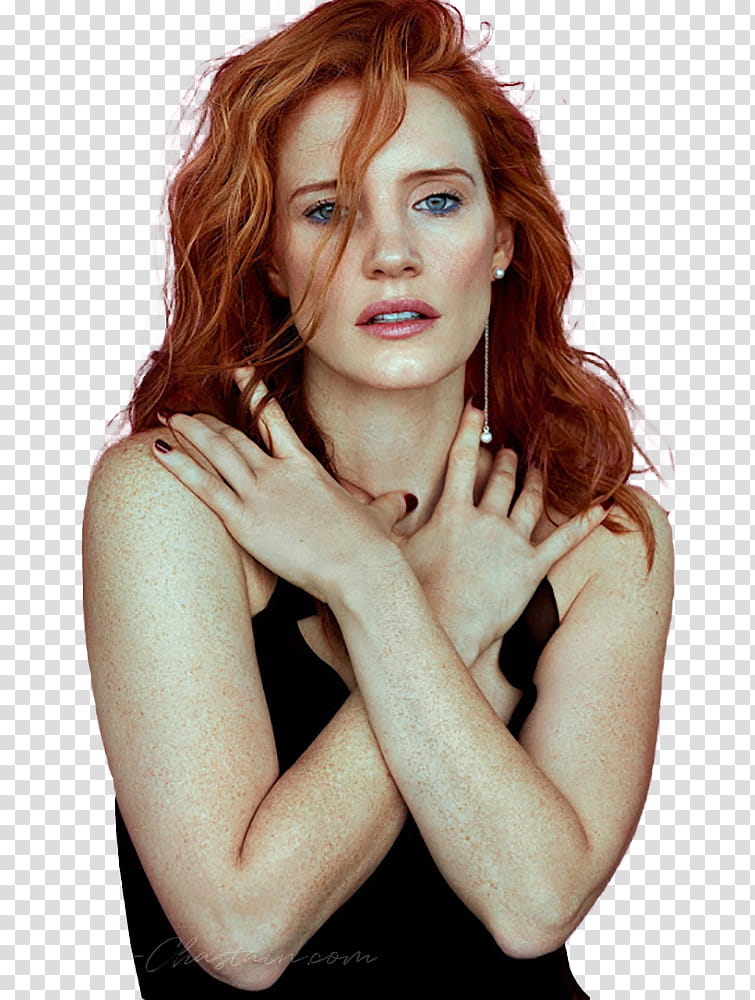 Jessica Chastain, JCN-Grazia_ transparent background PNG clipart