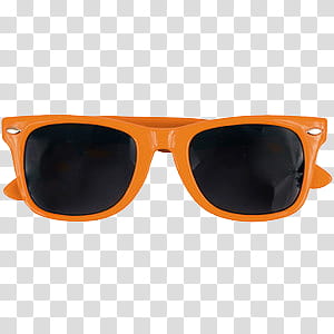 ORANGES oh my, black sunglasses with orange frames transparent background PNG clipart