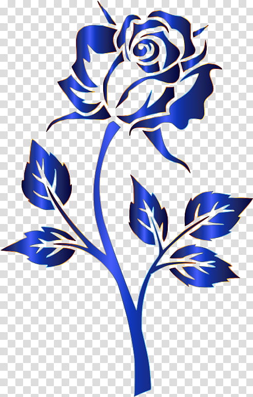 Drawing Of Family, Rose, Flower, Silhouette, Cobalt Blue, Blue Rose, Plant, Pedicel transparent background PNG clipart