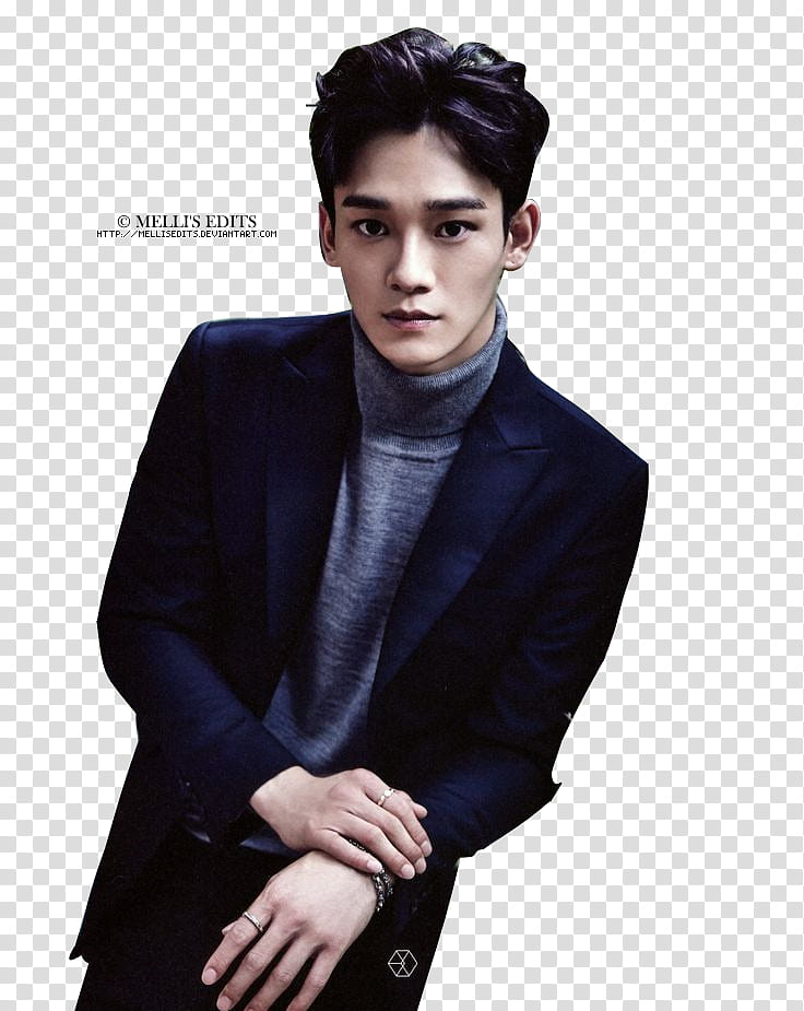 EXO CHEN MELLI S EDITS, standing man in blue blazer transparent background PNG clipart