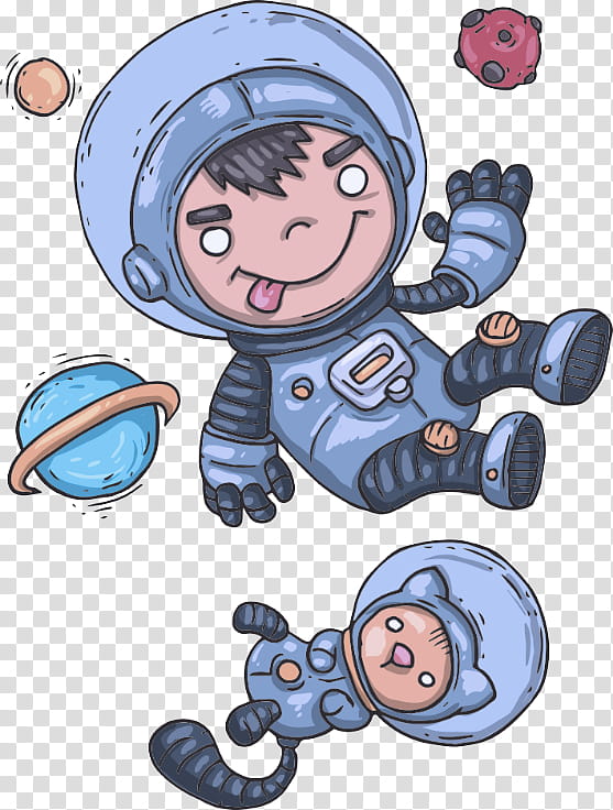 Astronaut, Cartoon, Astronaut, Child, Space transparent background PNG clipart