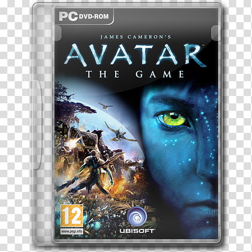 Game Icons , James-Cameron's-Avatar-The-Game (EU), Avatar PC DVD-ROM case icon transparent background PNG clipart