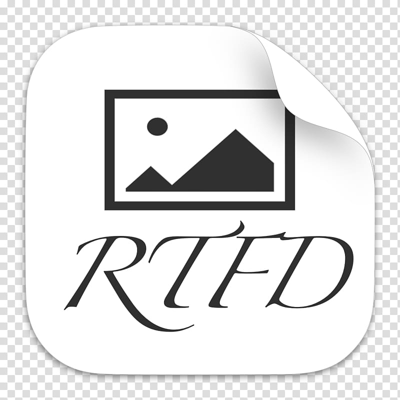 iOS   style icons for TextEdit file extensions, RTFD Doc transparent background PNG clipart