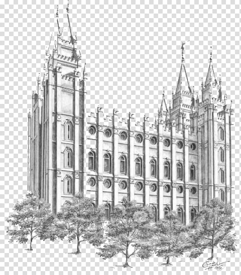 Salt Lake City, Salt Lake Temple, Temple Square, Latter Day Saints Temple, Logan Utah Temple, Drawing, Nauvoo, Jordan River Utah Temple transparent background PNG clipart