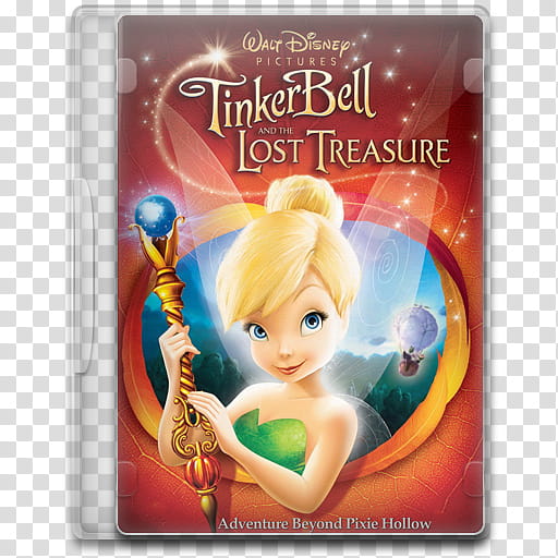 Movie Icon , Tinker Bell and the Lost Treasure, Tinker Bell and the Lost Treasure DVD case transparent background PNG clipart