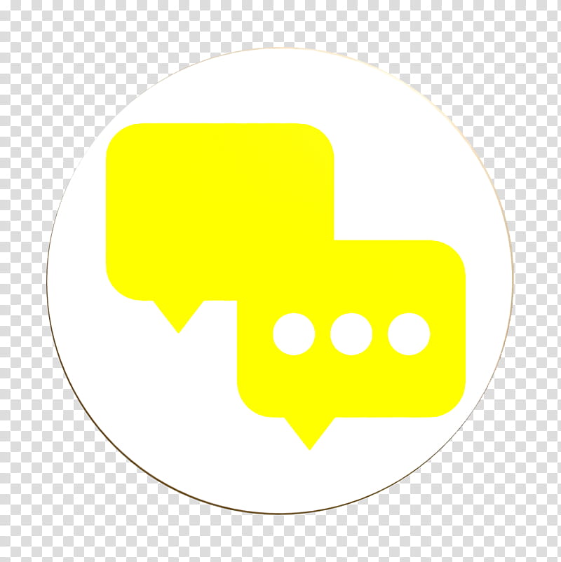 Dialog icon Digital marketing icon, Yellow, Logo, Circle, Square, Symbol transparent background PNG clipart