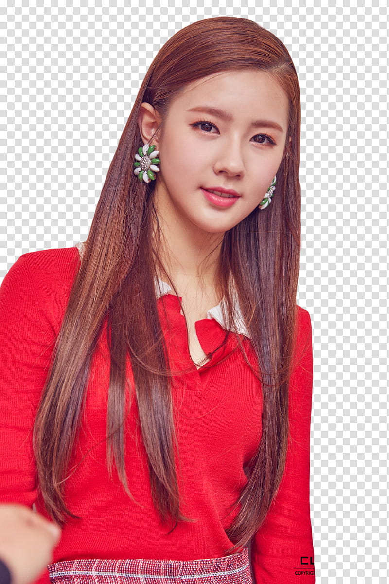 RENDER  G I DLE, woman in red collared long-sleeved top transparent background PNG clipart