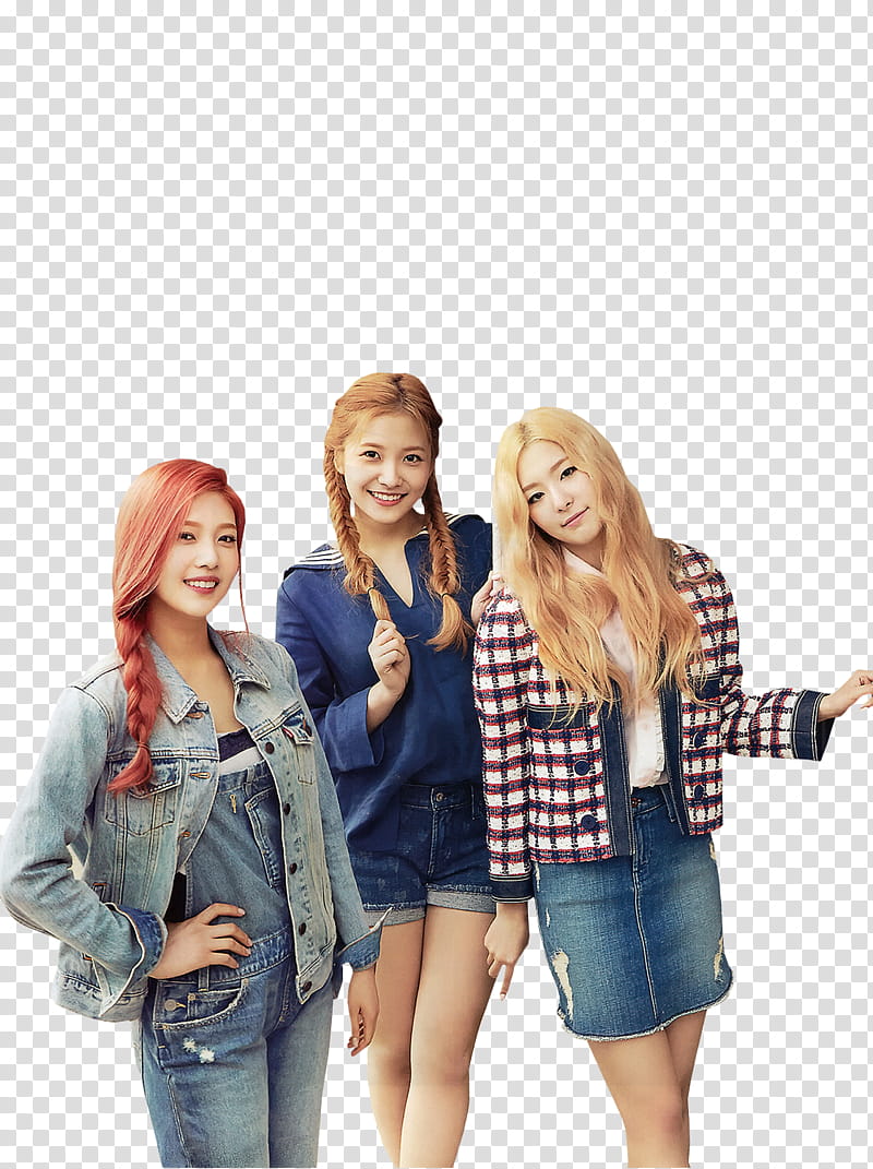 Red Velvet for CECI Magazine, three member female band transparent background PNG clipart