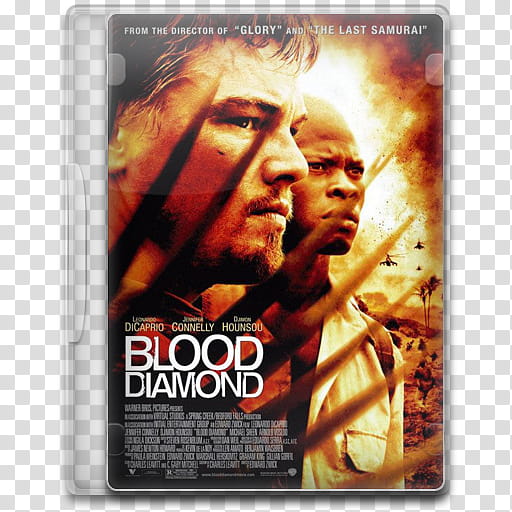 Movie Icon , Blood Diamond, Blood Diamond DVD cover inside case transparent background PNG clipart