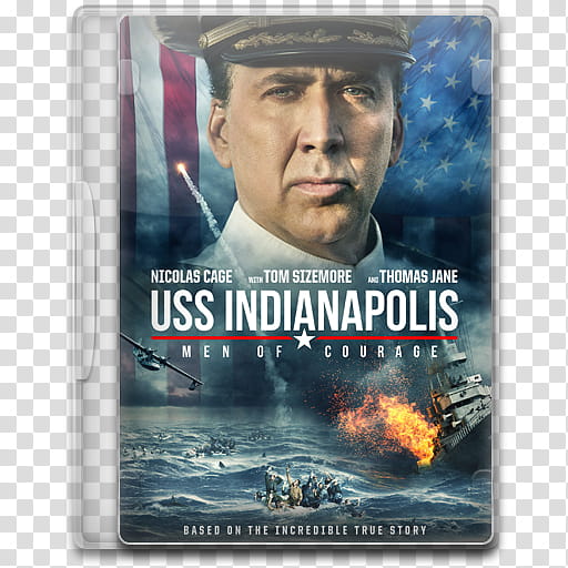 Movie Icon Mega , USS Indianapolis, Men of Courage, USS Indianapolis DVD case transparent background PNG clipart