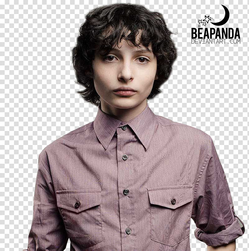 Finn Wolfhard, man wearing beige collared top transparent background PNG clipart