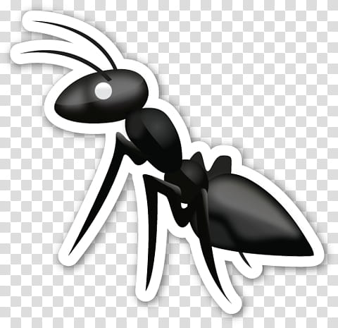 EMOJI STICKER , black ant transparent background PNG clipart
