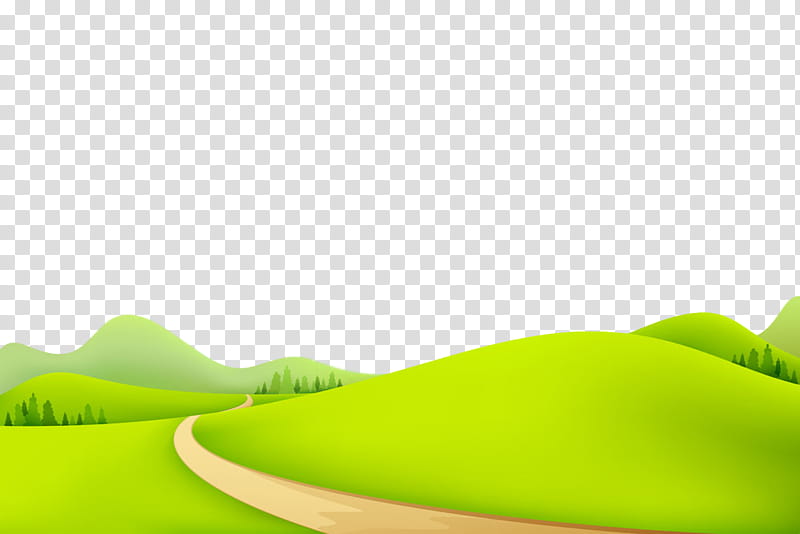 green leaf hill grass landscape, Plant transparent background PNG clipart