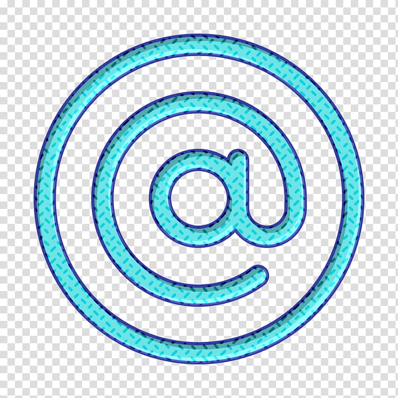 Arroba icon Internet icon Contact us icon, Aqua, Turquoise, Circle, Symbol transparent background PNG clipart