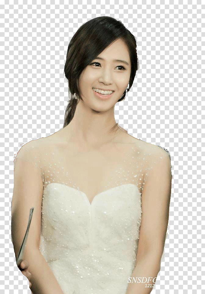 SNSD Yuri, woman wearing white sweet heart top transparent background PNG clipart