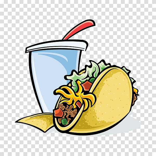 Junk Food, Mexican Cuisine, Taco, Drawing, Corn, Cartoon, Juice, Drink transparent background PNG clipart