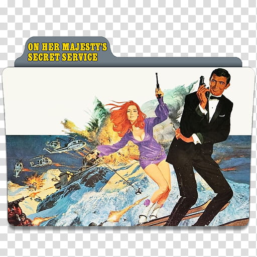 James Bond Series Folder Icons, () On Her Majesty's Secret Service v transparent background PNG clipart