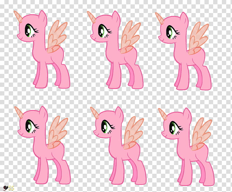 MLP Base Adoptable Reference Sheet, pink My Little Pony character wallapper transparent background PNG clipart