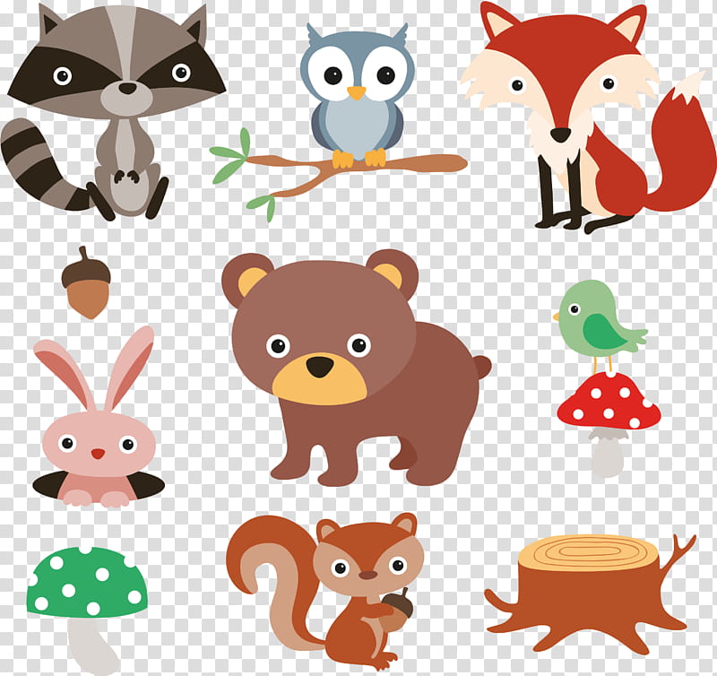 Jungle, Animal, Squirrel, Forest, Raccoon, Drawing, Cartoon, Woodland transparent background PNG clipart