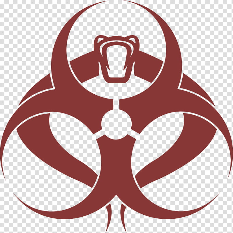 Cobra Biohazard ToxoViper Logo, red Biohazard symbol transparent background PNG clipart