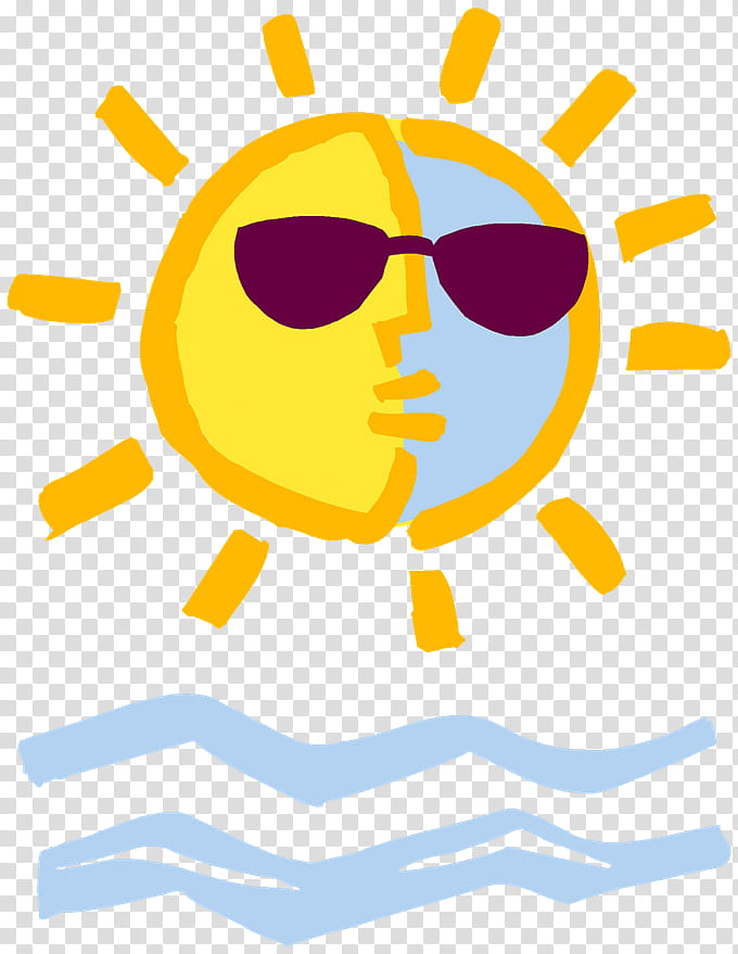 Summer Background Design, Sun, Sunlight, Summer
, Cartoon, Facial Expression, Eyewear, Yellow transparent background PNG clipart