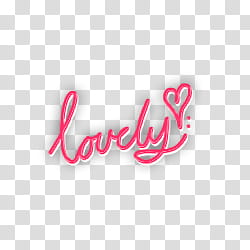 pink Lovely text transparent background PNG clipart