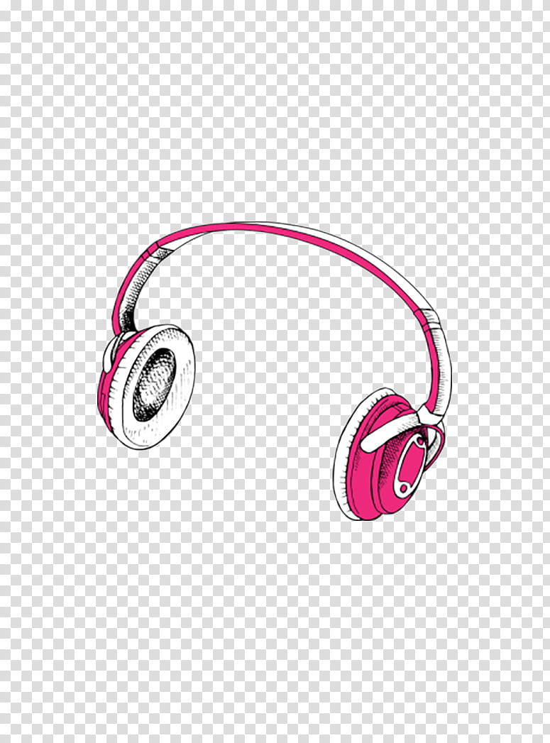 Silver, Headphones, Drawing, Audio Equipment, Pink, Ear, Gadget, Technology transparent background PNG clipart