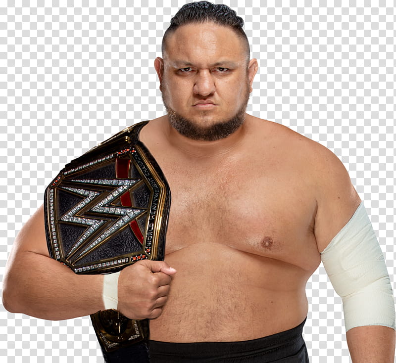 Samoa Joe  WWE Champion transparent background PNG clipart