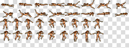 Tarzan swimming [From the GBC game], Sprite transparent background PNG clipart