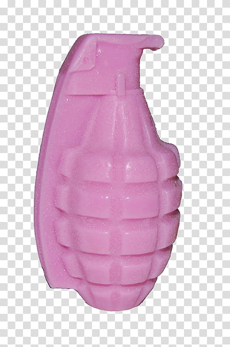 Aesthetic pink mega , pink plastic grenade toy transparent background PNG clipart