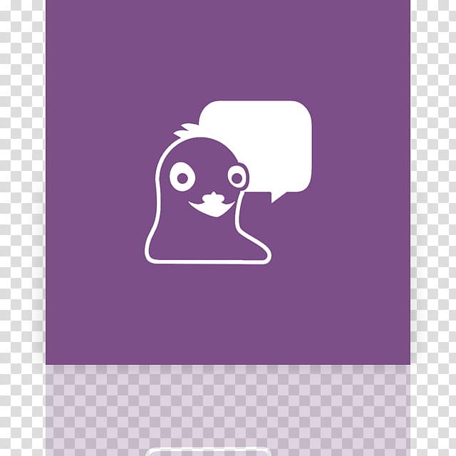 Metro UI Icon Set  Icons, Pidgin_mirror, square purple and white penguin icon transparent background PNG clipart