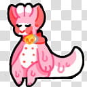 Pet slug cat shimeji Instructions in desc, pink and white dragon illustration transparent background PNG clipart