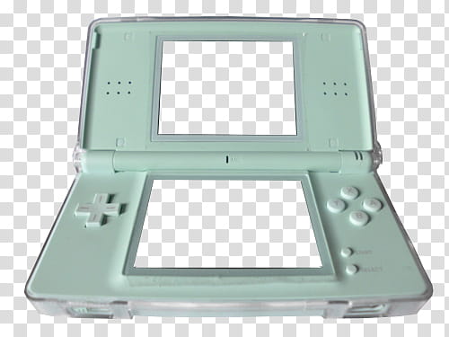 AESTHETICS , green Nintendo DS game console transparent background PNG clipart