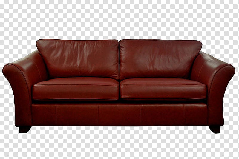 brown leather couch transparent background PNG clipart