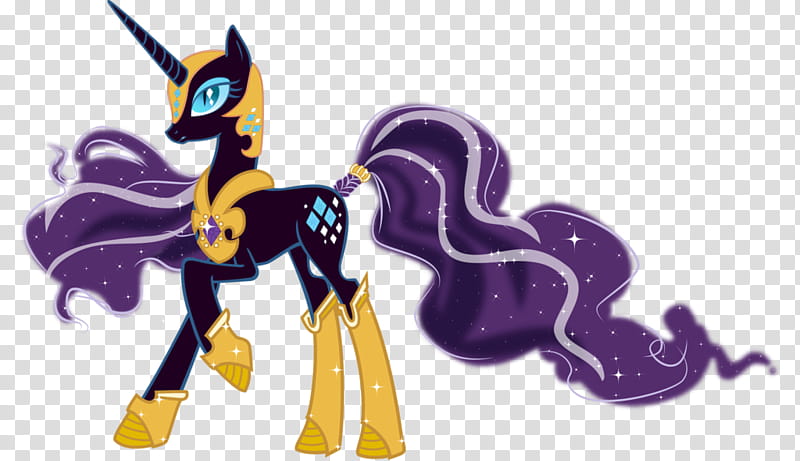 Nightmare Rarity (With Armor), purple and yellow Pokémon character transparent background PNG clipart