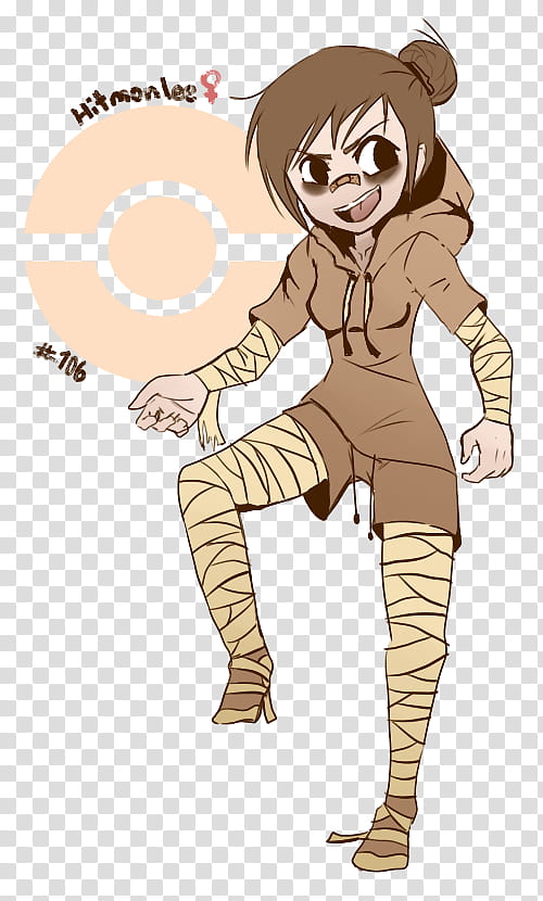 [Example: Hitmonlee] Gijinka Commissions open! transparent background PNG clipart