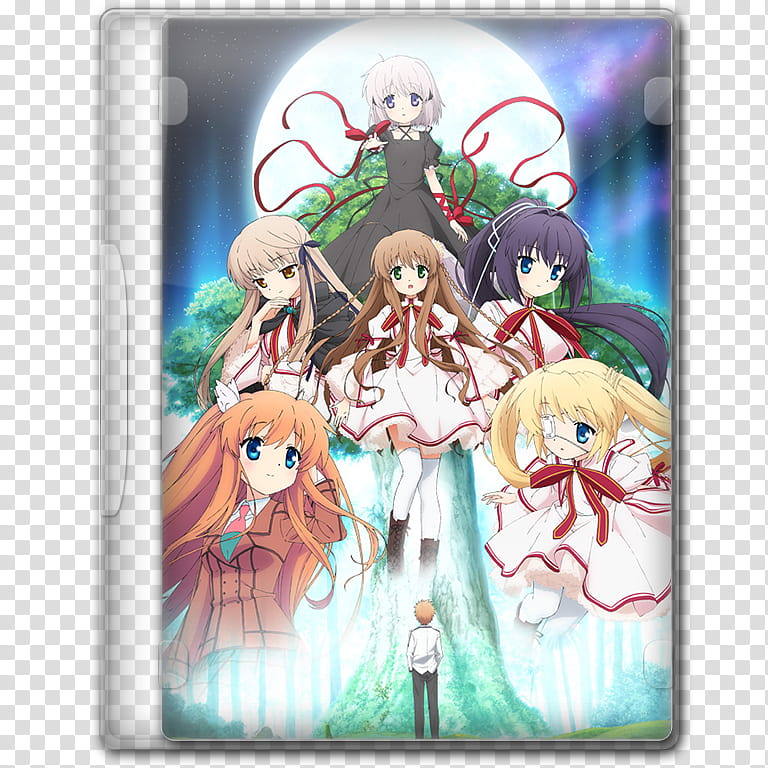 Anime  Summer Season Icon , Rewrite, v, female anime character movie case transparent background PNG clipart