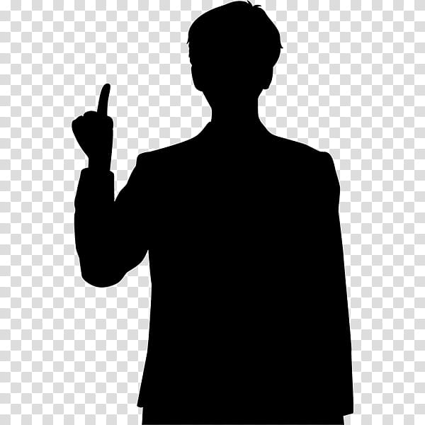 Person Logo, Silhouette, Monochrome Painting, Cartoon, Microphone, Standing, Finger, Gesture transparent background PNG clipart