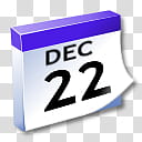 WinXP ICal, Dec  calendar peel transparent background PNG clipart