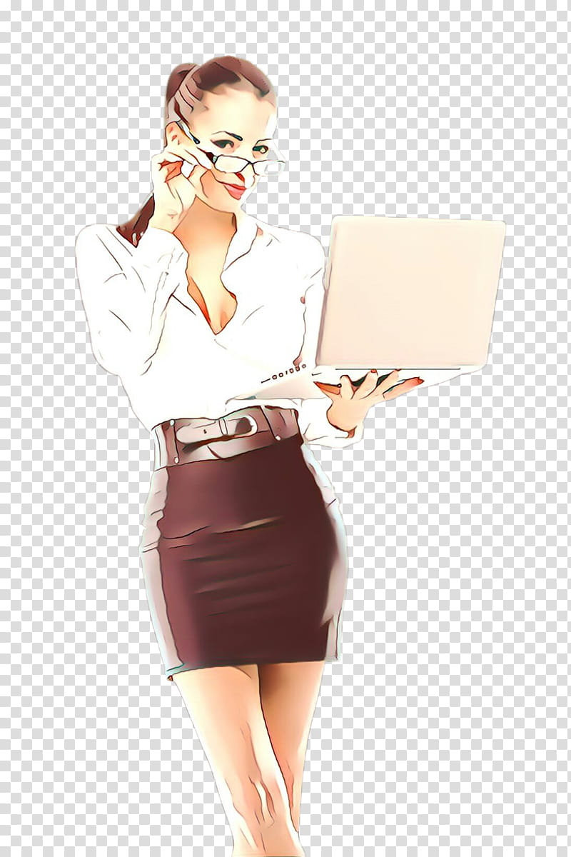 Glasses, White, Clothing, Pencil Skirt, Shoulder, Lady, Standing, Joint, Fashion, Eyewear transparent background PNG clipart