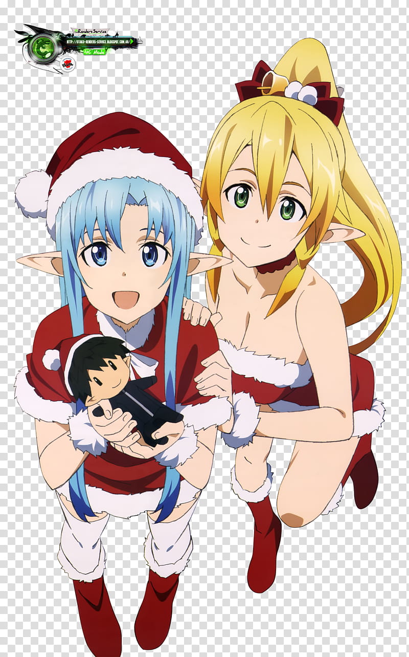 Free: Sword Art Online Grupal Girls Kawaiii X mas, anime character  transparent background PNG clipart 