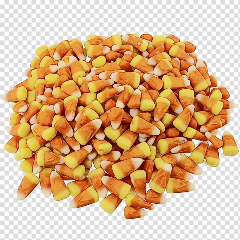 Candy corn, Watercolor, Paint, Wet Ink, Food, Cuisine, Dish, Yellow transparent background PNG clipart