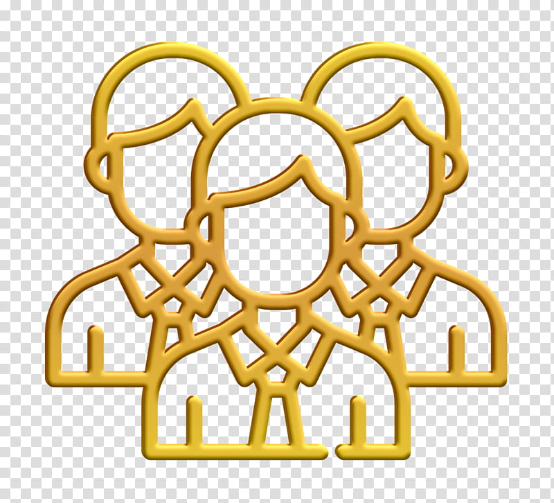Business and office icon Team icon, Yellow transparent background PNG clipart
