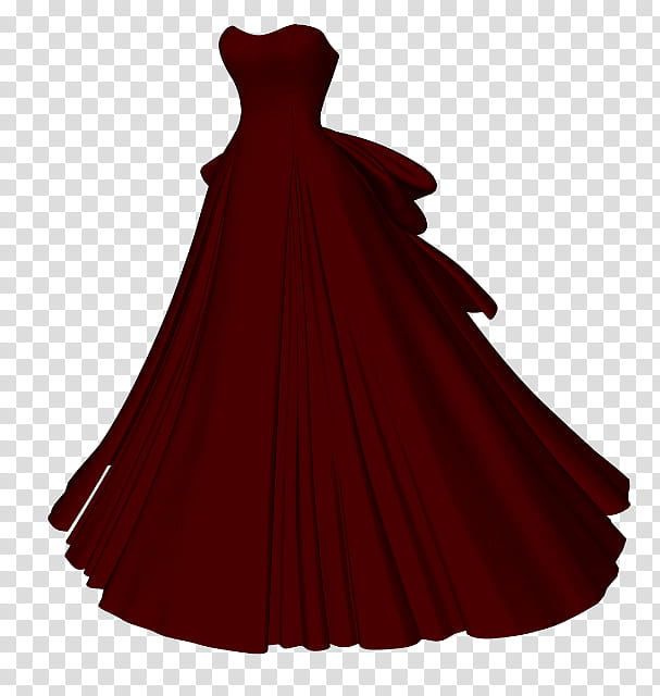 , red strapless sweetheart-neckline dress transparent background PNG clipart