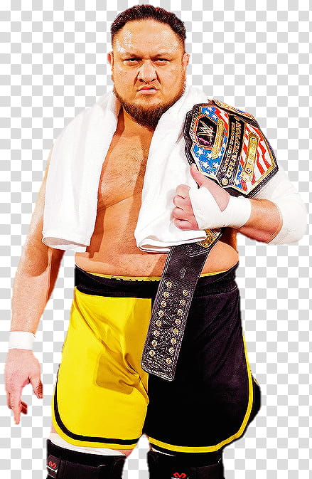 WWE Samoa Joe United States Champion  transparent background PNG clipart