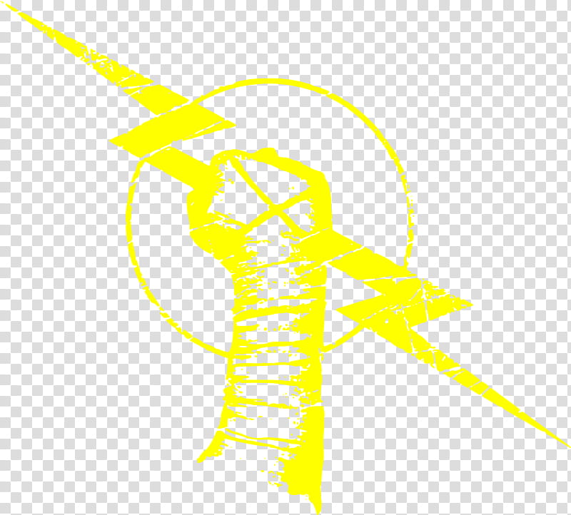 CM Punk Lightning Bolt Fist Yellow Logo transparent background PNG clipart
