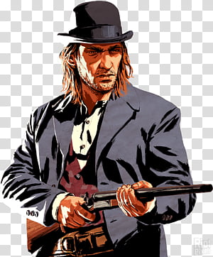 RDR Arthur Morgan Red Round Sticker - Character PNG Sticker