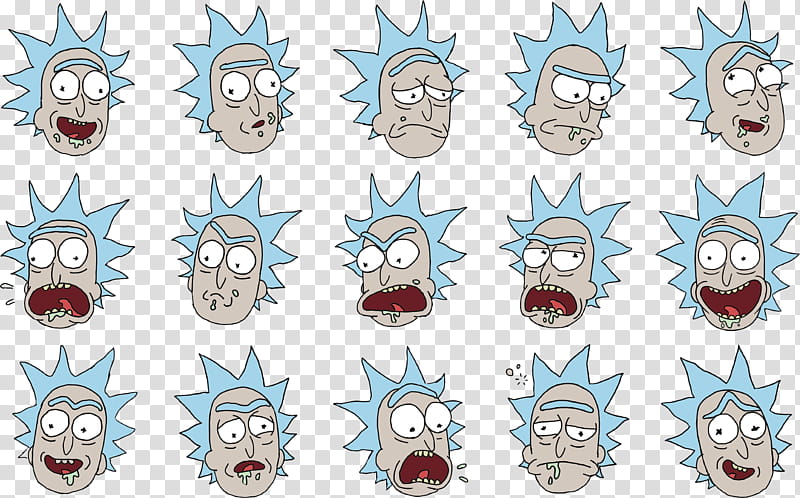 Rick and Morty HQ Resource , Rick and Morty Rick faces art transparent background PNG clipart